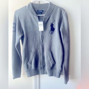 Polo brand new with tag grey full zip sweater